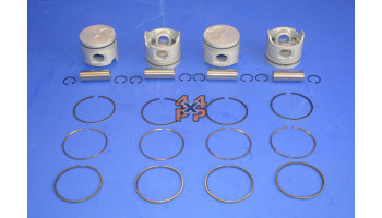 JEU DE PISTONS (4) STD. AVEC SEGMENTS  pour  TOYOTA  HILUX PICKUP  LN190 - 2.4TD 8/1999-8/2001 