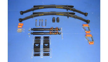 KIT RESSORT A LAMES ARRIERE (REHAUSSE 75MM). LA PAIRE. (JUSQU'A 500KG)  pour  NISSAN  NAVARA PICKUP  D40YD - 2.5TD 5/2005-> 